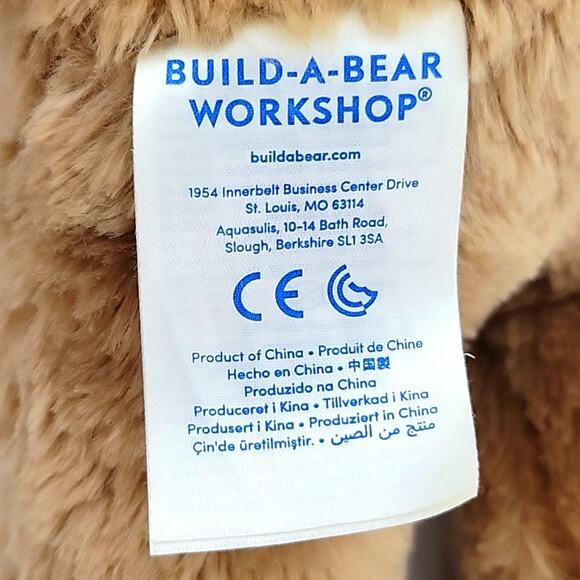 Build A Bear Happy Birthday Bear Light Brown w/Blue Paws and the B-A-B Logo - Picture 9 of 12